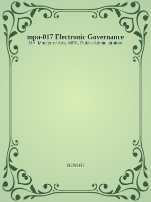 mpa-017 Electronic Governance